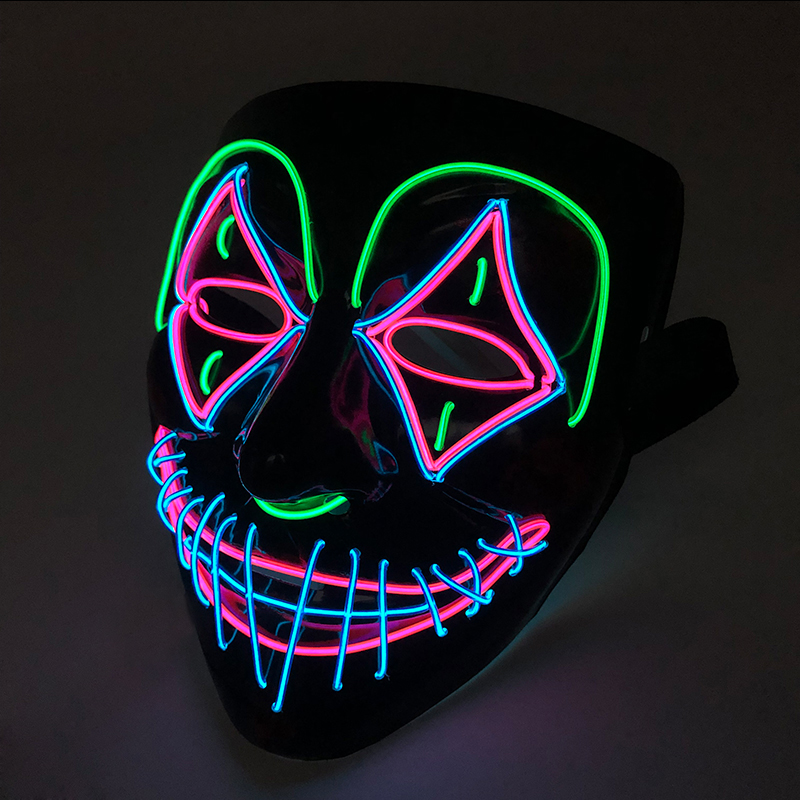 Led Purge Mask Halloween - Maska LED Zabójca Halloween Taniec Straszny