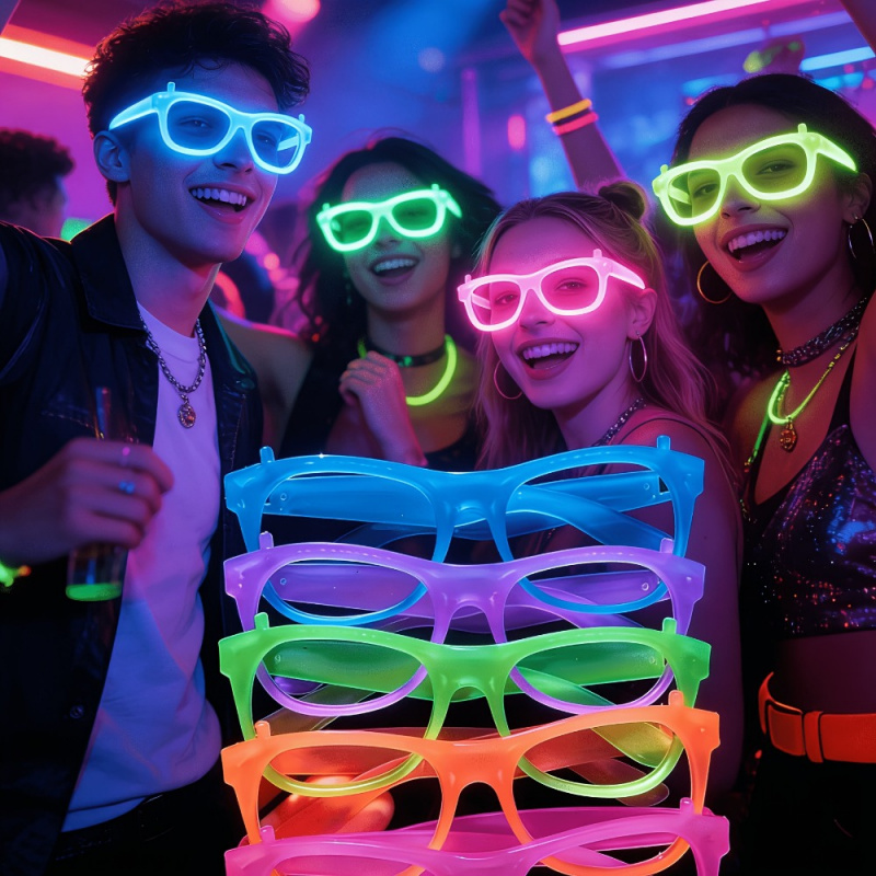 2/24 szt. Świecące w ciemności – Glow In The Dark Party Glasses recenzja i cena